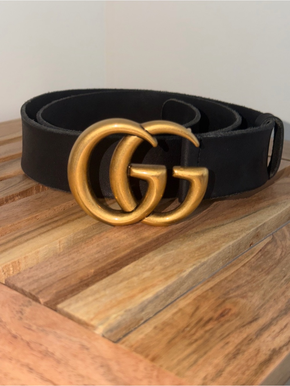 Authentic Gucci GG Marmont Wide Belt – Black Leather Size 95/38 – Made in Italy - Picture 4 of 9